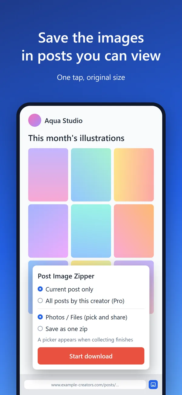 Starting a save on a post page